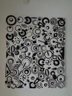 Schilderij Abstract Zwart Wit 50 x 60 cm Nr ZW 55, Ophalen