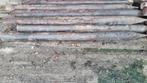 Houten Afrastering Palen 10 stuks, Ophalen, Gebruikt, Palen, Hardhout