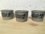 Vintage Aardewerk Potjes - Zout, Stroop, Boter Keulse pot, Gebruikt, Schaal, Verzenden, Rond