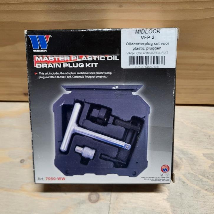 Midlock vfp-3 oliecarterplugset voor kunststof pluggen, Auto diversen, Autogereedschap, Nieuw, Ophalen of Verzenden