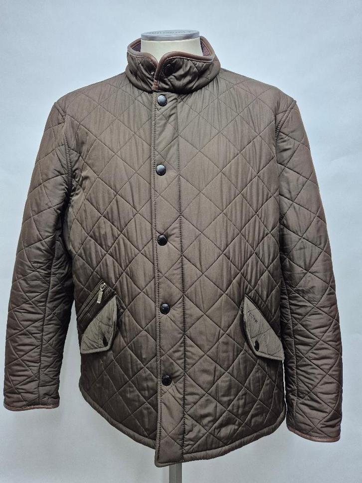 Barbour winterjas XXL "Powell Quilt' Nieuwstaat!, Kleding | Heren, Jassen | Winter, Zo goed als nieuw, Maat 56/58 (XL), Groen