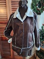 Jas bruin suedine 44 46, Ophalen of Verzenden, Zo goed als nieuw, Maat 42/44 (L), Bruin