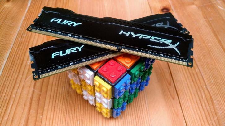 HyperX Fury black HX318C10FBK2/16 DDR3 Geheugen, Computers en Software, RAM geheugen, Zo goed als nieuw, Desktop, 16 GB, DDR3