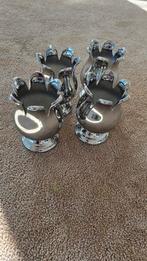 4x Chrome vazen., Overige kleuren, Ophalen of Verzenden, Minder dan 50 cm, Glas