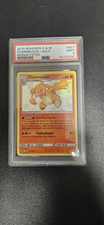 Pokemon Charmeleon 007/094 Hidden Fates PSA 9 beschikbaar voor biedingen