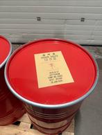 Rood ijzeren vat met deksel en klemband – 200 liter, Ophalen, Zo goed als nieuw