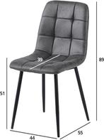 Eetkamer stoel €39,95p/st. Dani Micro fiber Actie prijs, Ophalen, Metaal, Nieuw, Eetkamer stoel Micro fiber antraciet grijs