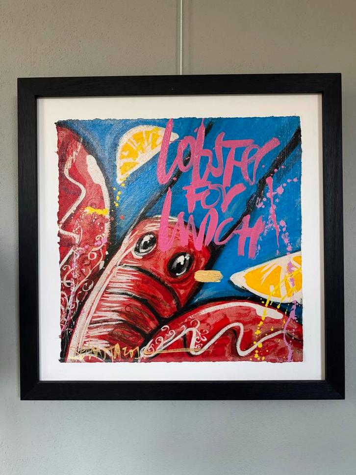 Selwyn Senatori Zeefdruk - Lobster for Lunch, Antiek en Kunst, Kunst | Litho's en Zeefdrukken, Ophalen