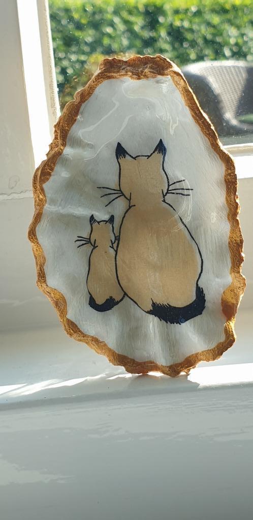 Katten op oesterschelpen, Huis en Inrichting, Woonaccessoires | Overige, Nieuw, Ophalen of Verzenden