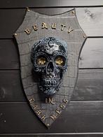 Sugar skull wand trofee plank silly art hand geschilderd, Ophalen of Verzenden