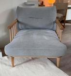 2x grijs houten design fauteuil Loods5 / Scandinavisch, Huis en Inrichting, Fauteuils, 75 tot 100 cm, Ophalen of Verzenden, Zo goed als nieuw