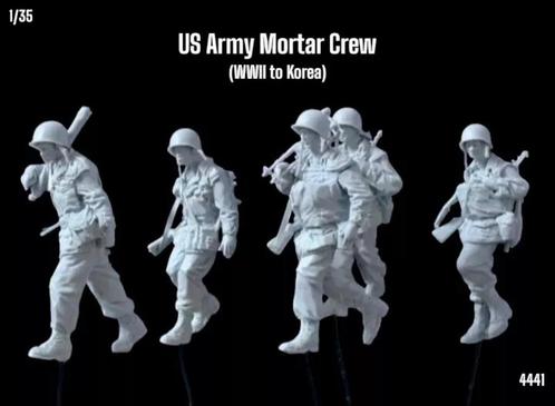H-228,RESIN 1-35,Korea War US Mortar Team 1950 (5 figures), Hobby en Vrije tijd, Modelbouw | Figuren en Diorama's, Nieuw, Ophalen of Verzenden