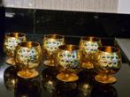 6x Vintage Boheemse Venetiaanse kleine Murano glaasjes, Antiek en Kunst, Antiek | Glas en Kristal, Ophalen of Verzenden