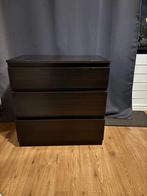 Ikea zwarte ladenkast - 3 laden, Ophalen, Gebruikt, 50 tot 100 cm, 3 of 4 laden