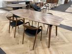 Walnoten eettafel – luxe tafel met uniek motief 220x100cm, Ophalen, Overige materialen, 200 cm of meer, 50 tot 100 cm