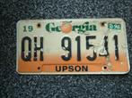 Kentekenplaat licenseplate Georgia Upson USA, Verzenden, Gebruikt, Auto's