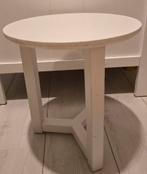 Houten wit tafeltje, Huis en Inrichting, Tafels | Bijzettafels, Ophalen of Verzenden, Zo goed als nieuw, Hout, Minder dan 55 cm