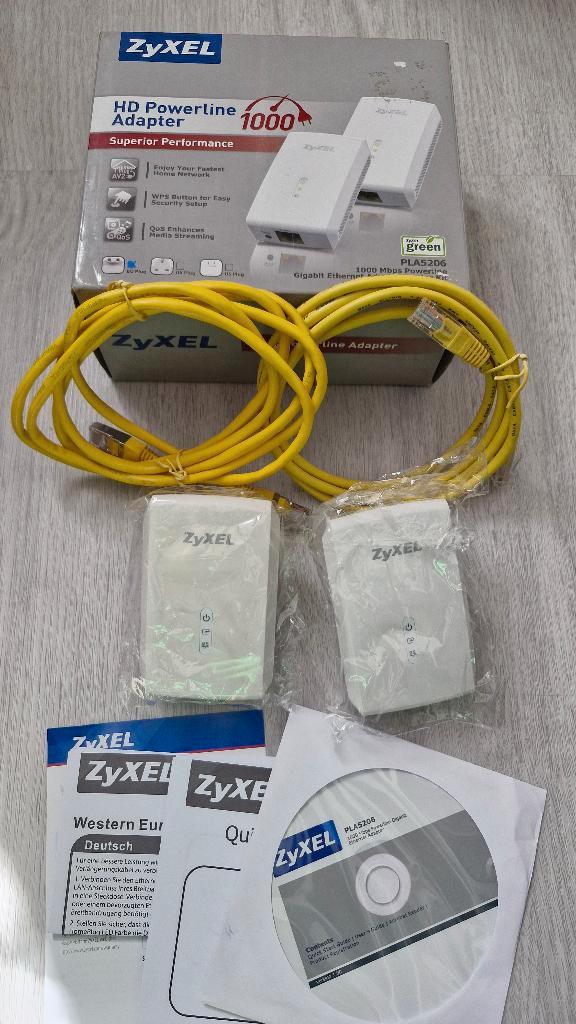 ZyXEL powerline PLA5206 - 2 stuks, Computers en Software, Powerlines, Zo goed als nieuw, Ophalen