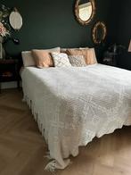 Grote Vintage Gehaakte Sprei - 300x220 cm, Huis en Inrichting, Slaapkamer | Beddengoed, Gebruikt, Wit, Tweepersoons, Ophalen of Verzenden