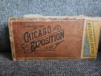 Oud Sigaren Kistje Chicago Exposition, Ophalen of Verzenden, Gebruikt, Tabaksdoos of Verpakking
