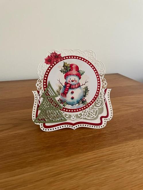 Kaartje kerst (42), Hobby en Vrije tijd, Kaarten | Zelfgemaakt, Nieuw, Kerst, Ophalen of Verzenden