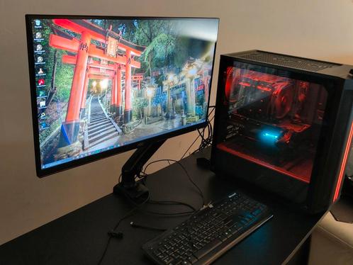 Levix custom build High End PC, AOC monitor 27", bureau, Computers en Software, Desktop Pc's, Zo goed als nieuw, 4 Ghz of meer
