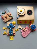 Set van 3: fornuis, clown puzzel en kralen spiraal, Kinderen en Baby's, Speelgoed | Houten speelgoed, Ophalen, Zo goed als nieuw