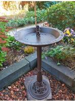 Groot Vogelbad en Zonnewijzer in 1 Gietijzer Vogel Voedersch, Tuin en Terras, Vogelhuisjes en Vogelbaden, Ophalen of Verzenden