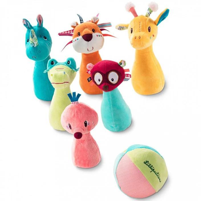 Lilliputiens kegelspel Jungle, Kinderen en Baby's, Speelgoed | Babyspeelgoed, Zo goed als nieuw, Overige typen, Ophalen