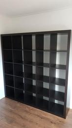 Ikea Kallax vakjeskast 5x5 zwartbruin, Ophalen, Gebruikt, 150 tot 200 cm, 150 tot 200 cm