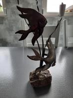sculptuur van metaal vissen in het riet, Ophalen of Verzenden