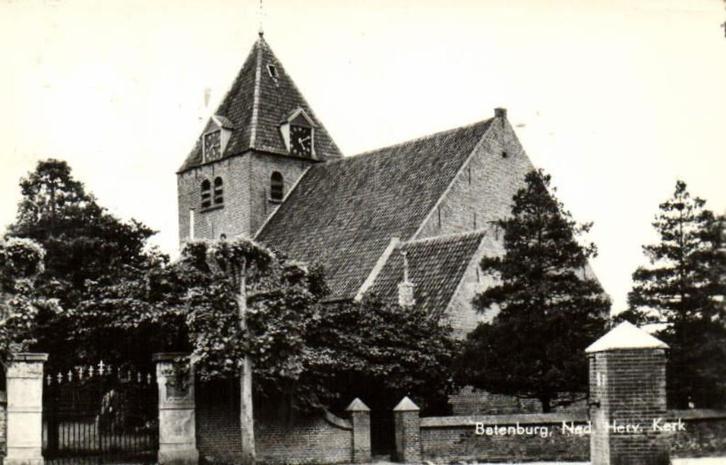 Batenburg, Ned. Herv. Kerk - 1971 gelopen, Verzamelen, Ansichtkaarten | Nederland, Ongelopen, Noord-Brabant, Voor 1920, Ophalen of Verzenden