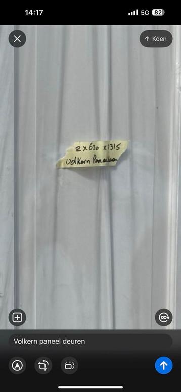 Volkern Paneeldeuren 2x 630x2315 beschikbaar voor biedingen
