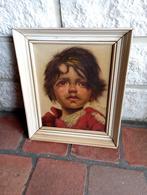 Vintage Schilderij Zigeunerjongetje, Antiek en Kunst, Kunst | Schilderijen | Klassiek, Ophalen of Verzenden