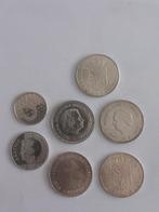 Nederland 6 zilveren tientjes en 1 zilveren 5 euro, Postzegels en Munten, Munten | Nederland, Koningin Juliana, Zilver, 10 gulden