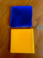 Gele en blauwe tegeltjes, Ophalen, Minder dan 20 cm, Zo goed als nieuw, Minder dan 5 m²