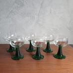 Vintage Roemerglazen 13.5cm hoog met groene voet, Ophalen of Verzenden, Zo goed als nieuw, Overige typen