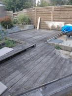 Geïmpregneerde vlonderplanken 12m2 (+/-), Tuin en Terras, Terrasdelen en Vlonders, Ophalen, Gebruikt, Hout