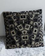 Nieuw geometrische patroon Sierkussen Fluweel/Satijn 40x40, Ophalen of Verzenden, Nieuw, Zwart, Vierkant