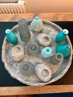 Decoratieve Vaasjes Set, Ophalen, Blauw, Minder dan 50 cm, Glas