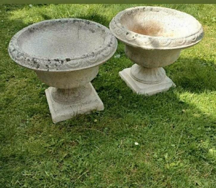TUINVAAS,beton,Bloembak,Bloempot,Tuinornament,Engels, Tuin en Terras, Bloembakken en Plantenbakken, Zo goed als nieuw, Steen, Binnen
