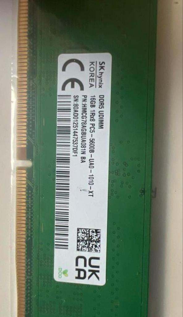 32GB DDR5 5600MHz (2x16GB) Geheugen, Computers en Software, RAM geheugen, Zo goed als nieuw, Desktop, 32 GB, DDR5, Ophalen of Verzenden