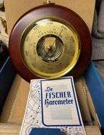 Nieuwe Fischer Barometer op houten rosset 18 cm doorsnede, Ophalen of Verzenden, Nieuw, Barometer