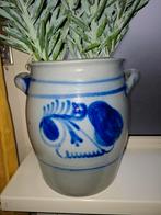Grote Keulse pot met blauw decor, Ophalen of Verzenden