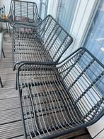 Zwartgrijs tuinset 2x1persoons zit en 1x 2persoons zit+tafel, Tuin en Terras, Tuinsets en Loungesets, Ophalen, Zo goed als nieuw