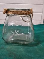 vaas home swee home met touw, Huis en Inrichting, Woonaccessoires | Vazen, Ophalen of Verzenden, 'T Olde Gre-j, Info@toldegrej.nl