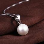 Witte parel ketting (dames vrouwen sieraad pearl zilver), Sieraden, Tassen en Uiterlijk, Kettingen, Verzenden, Nieuw, Wit