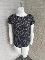 Zwart shirt met zebra's van H&M maat S, Kleding | Dames, T-shirts, H&M, Zwart, Ophalen of Verzenden, Korte mouw