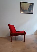 Deense jaren 60 fauteuil - in hoogte verstelbaar, Huis en Inrichting, Fauteuils, Ophalen, Hout, Minder dan 75 cm, Vintage Deens Mid Century Jaren 60 Retro
