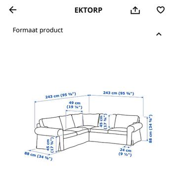 Ektorp hoekbank Ikea - afbeelding 8
